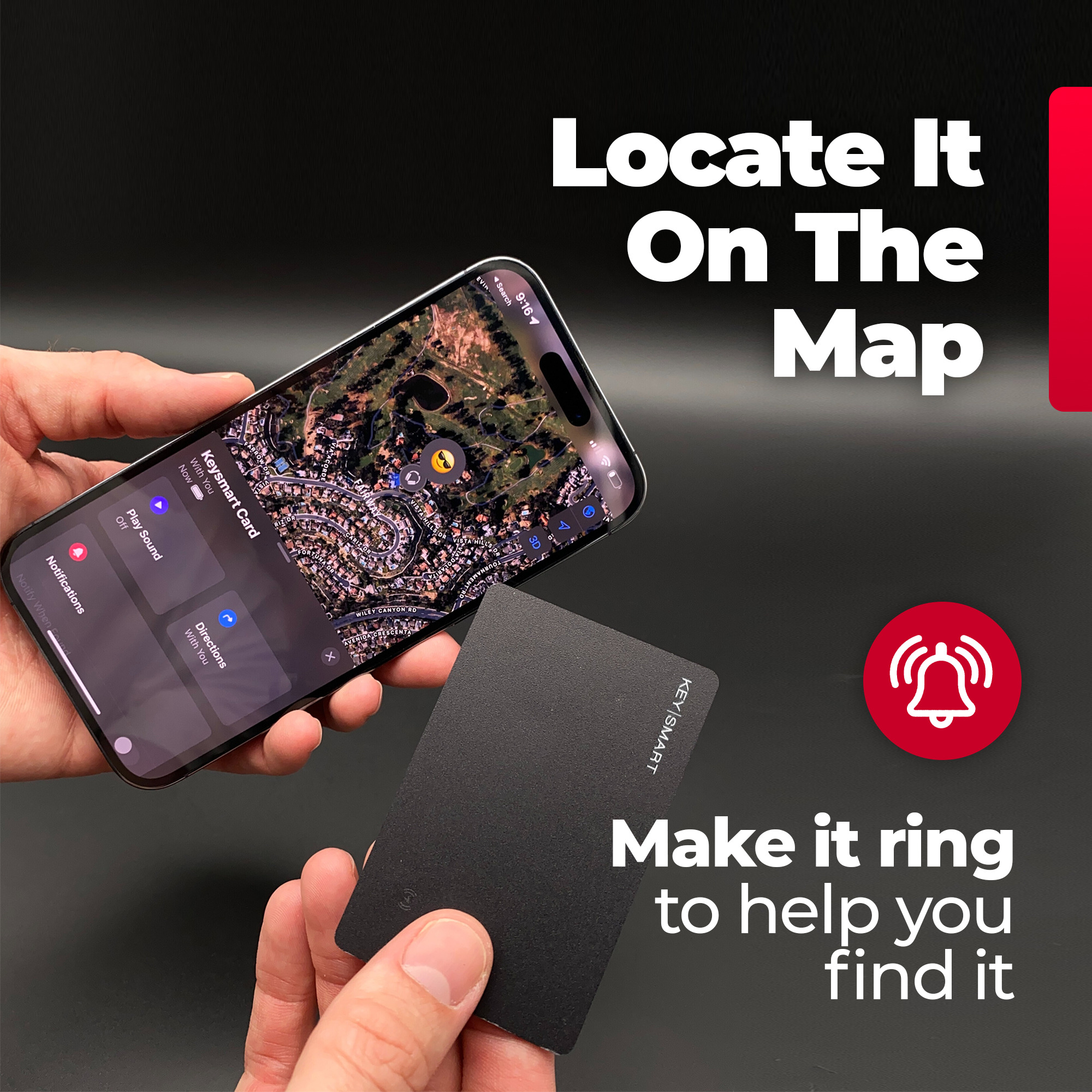 KEYSMART® SMARTCARDFonctionne avec Apple Find My App | Chargement sans fil